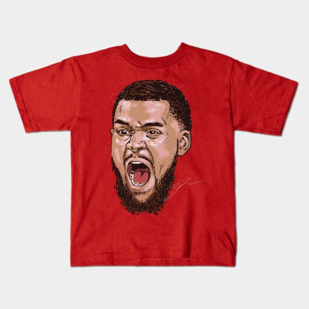 Fred VanVleet Houston Scream Kids T-Shirt by ClarityMacaws